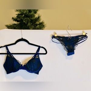Victoria Secret navy and black lingerie set